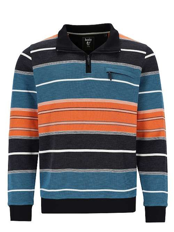 Herren Troyer Pulli petrol orange hajo 27658-612