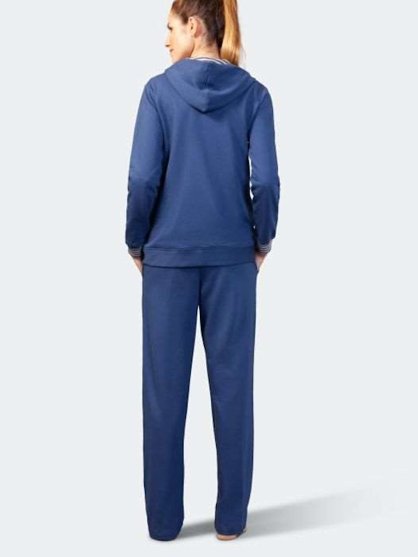 Damen Sweat Freizeitanzug indigoblau hajo