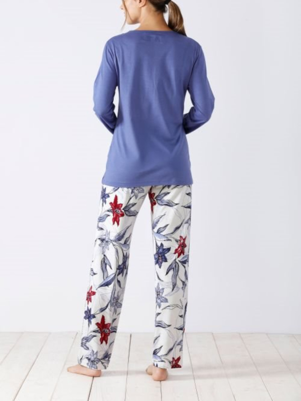 Damen Morgenmantel 81315 Blumen hajo