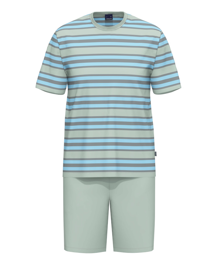 Herren Shorty silber hellblau Streifen 31200 AMMANN