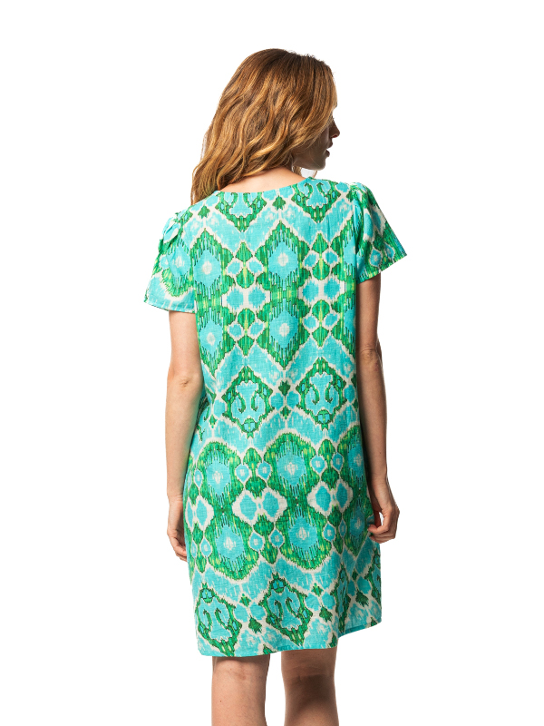 Sommerkleid Aqua Colours Baumwolle Viskose senoretta 251174 Sommerkleid Aqua Colours Baumwolle Viskose senoretta 251174
