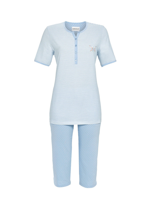Schlafanzug mit Caprihose hellblau RINGELLA 5211271 Schlafanzug mit Caprihose hellblau RINGELLA 5211271