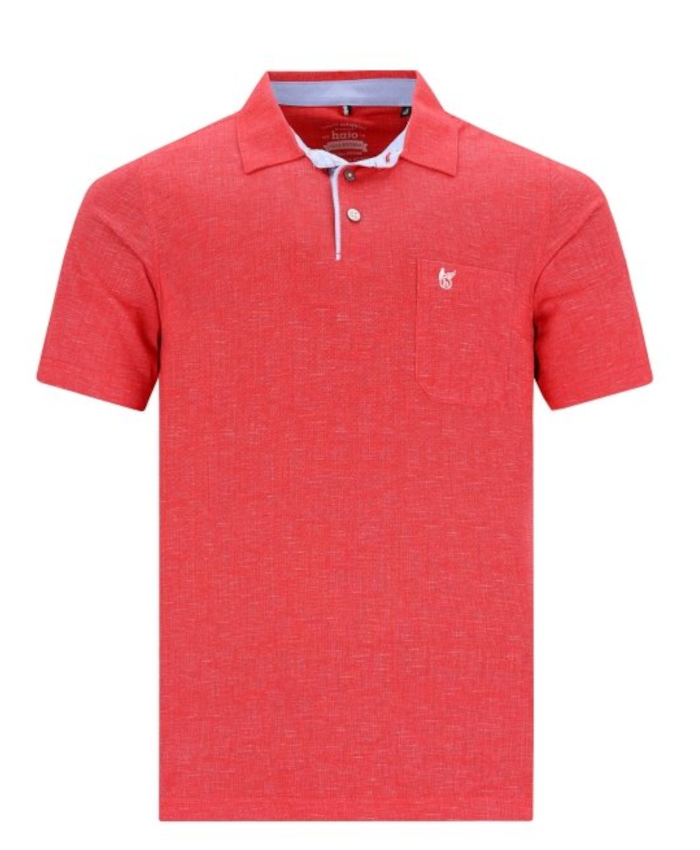 Herren Poloshirt Leinenoptik lava hajo 20101