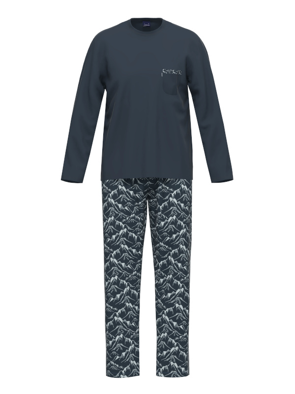 Herren Schlafanzug "Alpen" 100% Baumwolle 31127 AMMANN