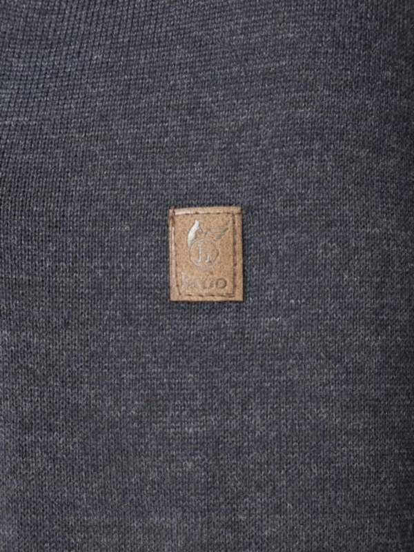 Herren Pullover Merinowolle / Baumwolle anthrazit 20033 hajo