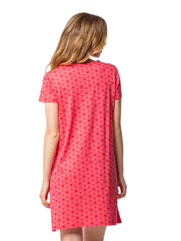 Kleid für Strand und Garten in Baumwolle Viskose dark pink EGATEX 251523 Kleid für Strand und Garten in Baumwolle Viskose dark pink EGATEX 251523