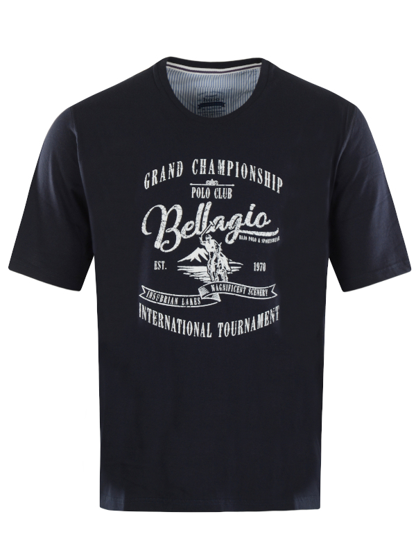 Herren T-Shirt "BELLAGIO" dunkelblau hajo