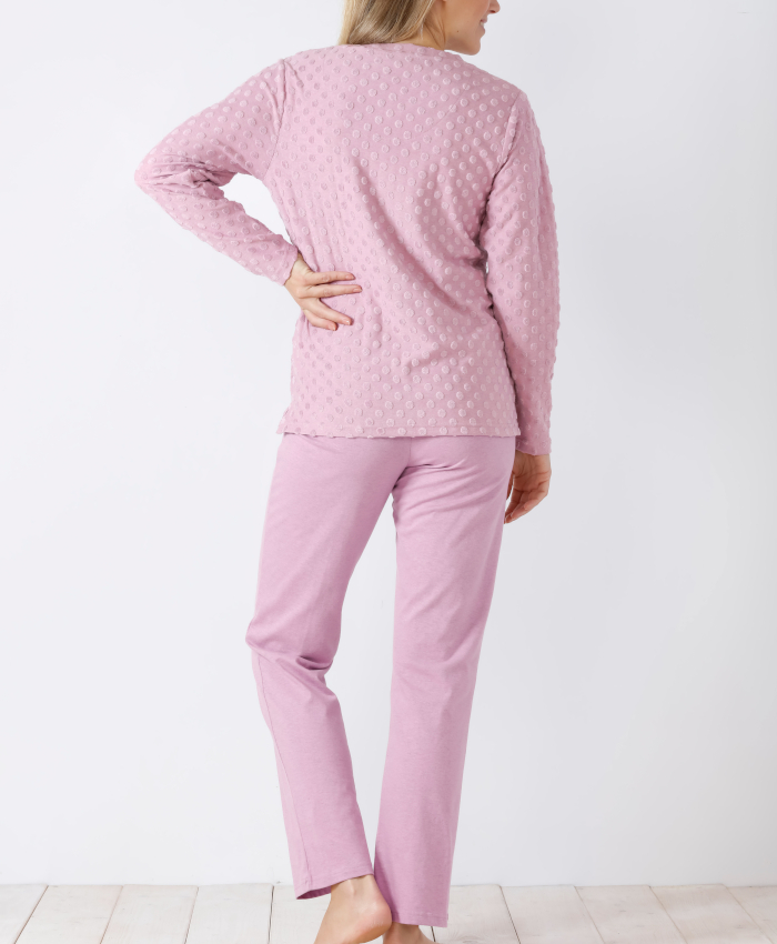 Damen Schlafanzug 46324 lavendel hajo