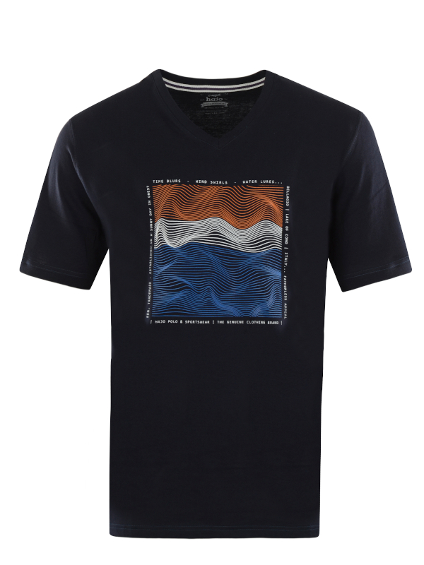 Herren T-Shirt "WAVES" dunkelblau hajo