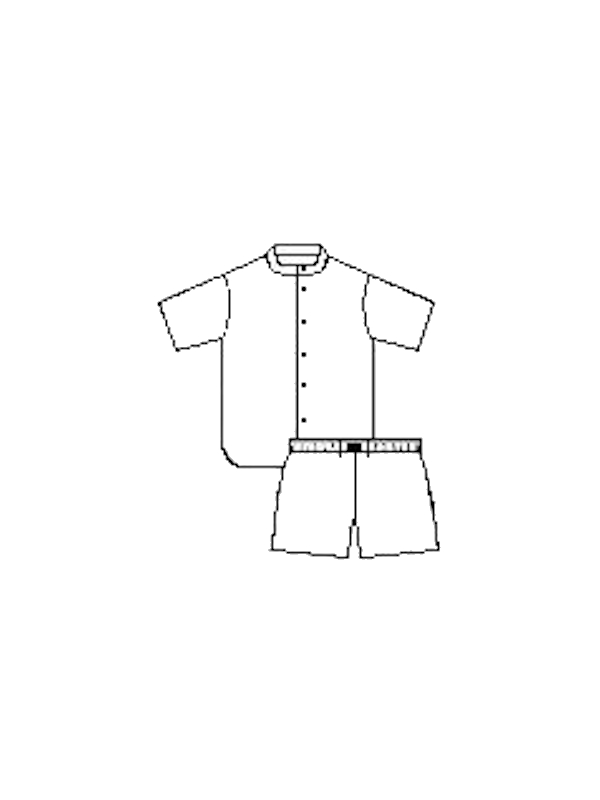 Pyjama Theo 1/2 Arm in Baumwolle Batist hellblau NOVILA