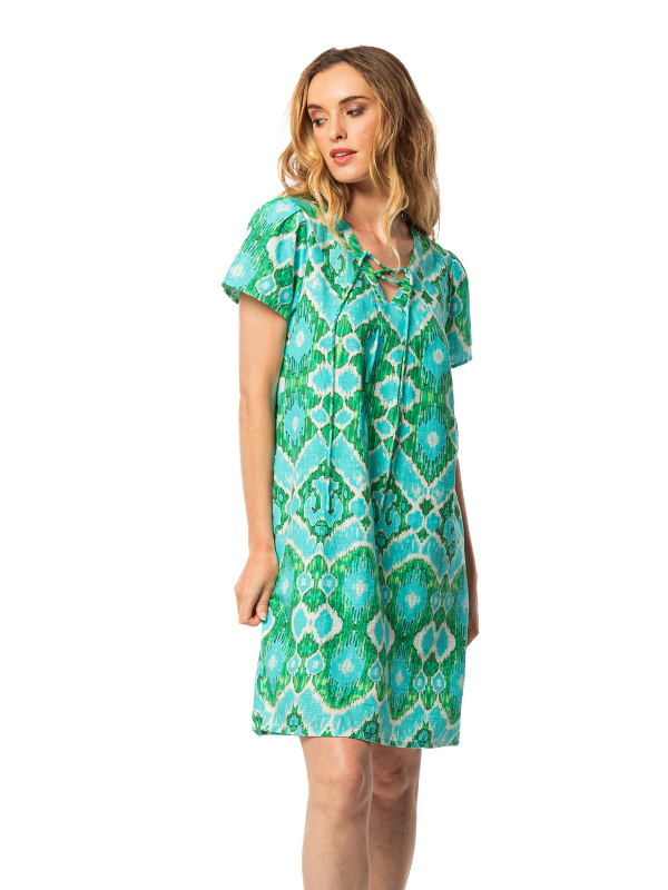 Sommerkleid Aqua Colours Baumwolle Viskose senoretta 251174 Sommerkleid Aqua Colours Baumwolle Viskose senoretta 251174