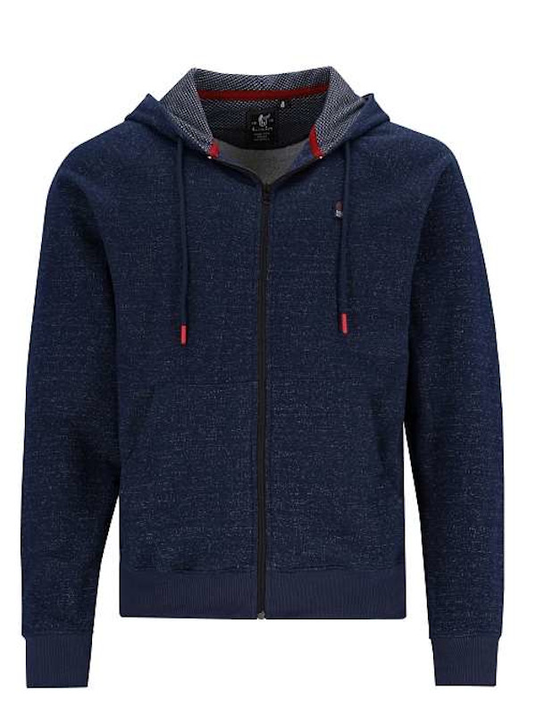 Sweat Jacke mit Kapuze marine hajo 27665