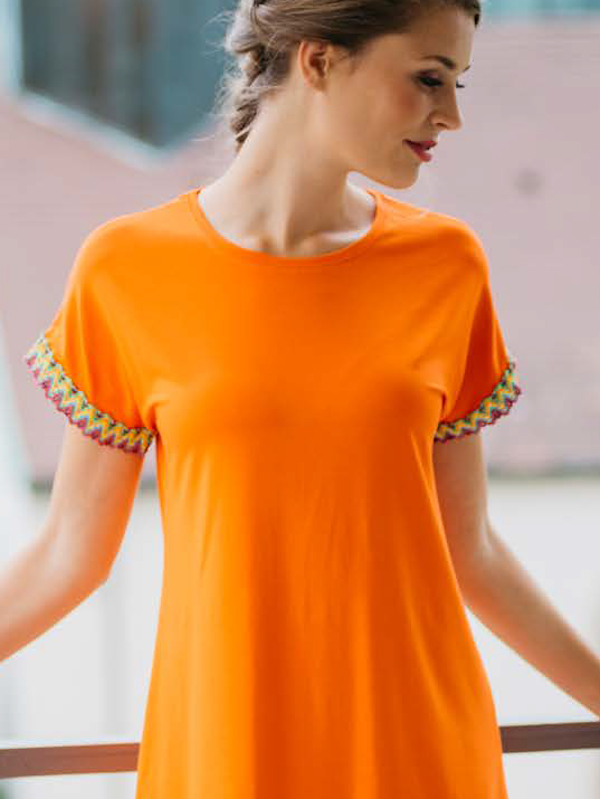 Strandshirt orange HUTSCHREUTHER