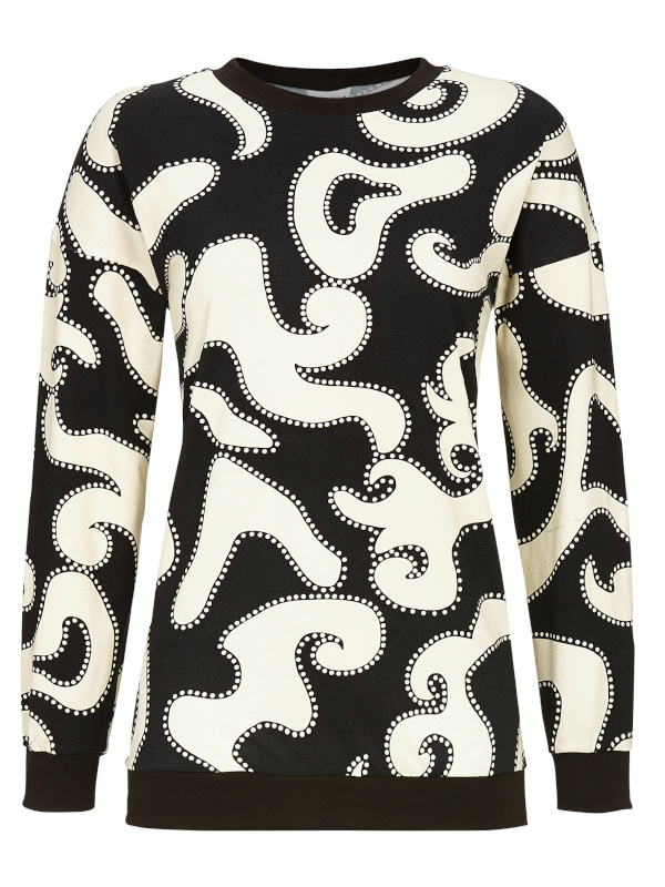 Sweater schwarz creme Abstrakt Dessin RINGELLA