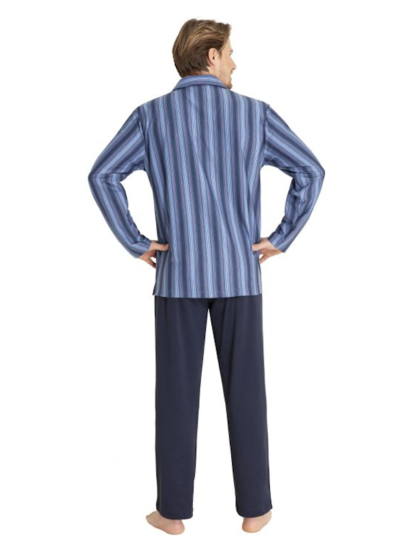 Herren Pyjama Jersey Klima-Komfort Streifen Hajo