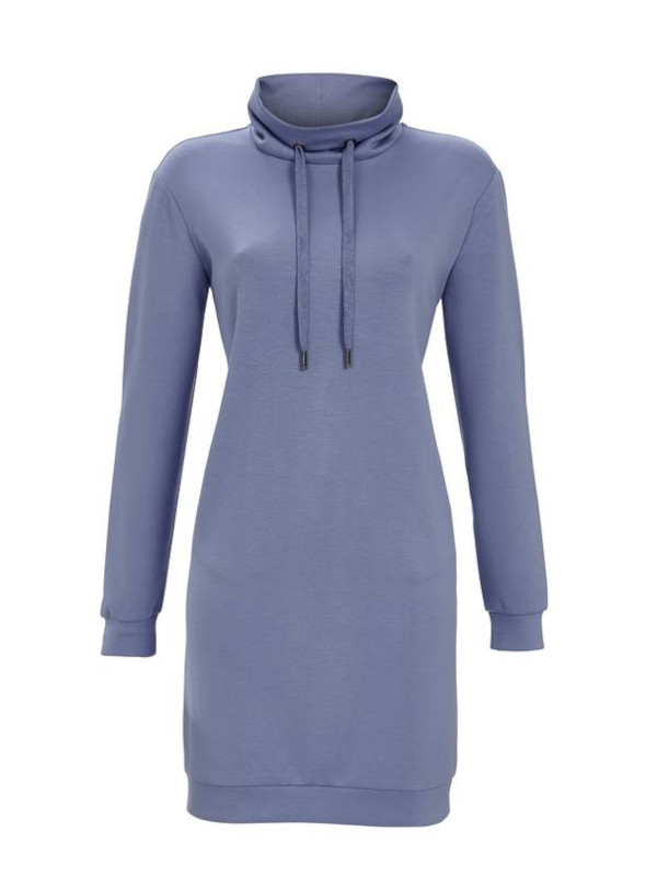 Loungekleid mit Stehkragen in stonewashed blue RINGELLA 5538001 