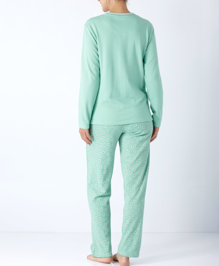 Damen Schlafanzug Premium Cotton 46568 arktis happy
