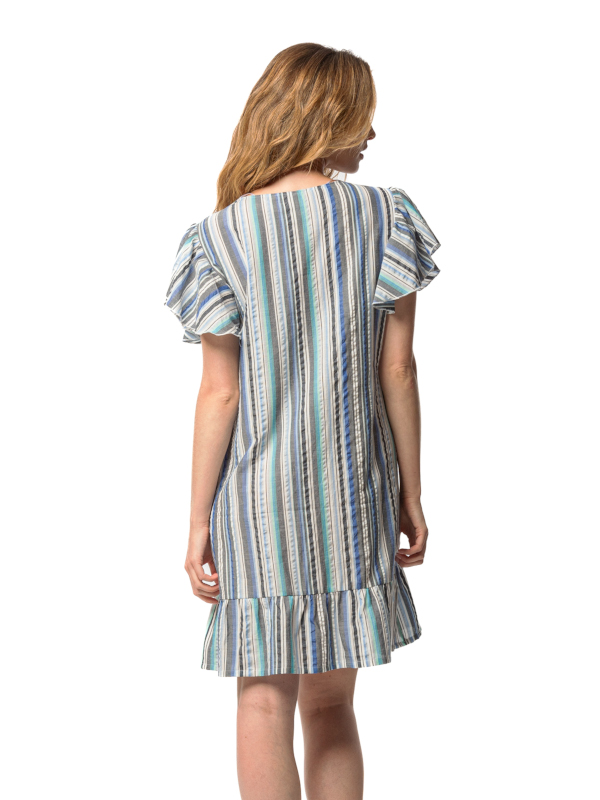 Sommerkleid 100% Baumwolle Streifen senoretta 251190 Sommerkleid 100% Baumwolle Streifen senoretta 251190
