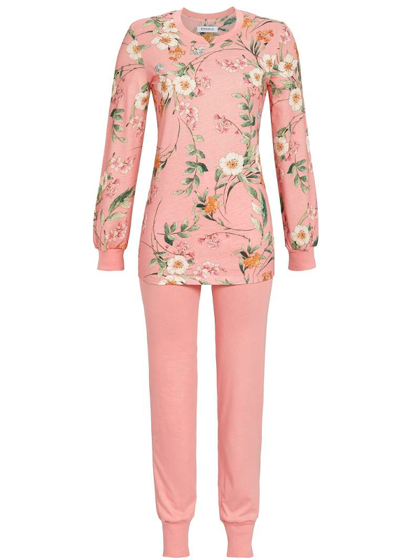 Schlafanzug Baumwolle Modal rosé Blumen RINGELLA