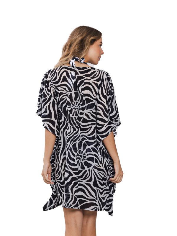 Poncho one size in Baumwolle Voile marine natur pastunette 371251-300-1 Poncho one size in Baumwolle Voile marine natur pastunette 371251-300-1