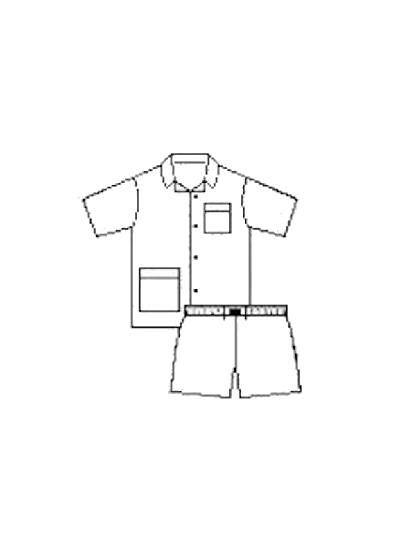 Kurzarm Pyjama 1/2 Arm Marco hellblau Streifen NOVILA