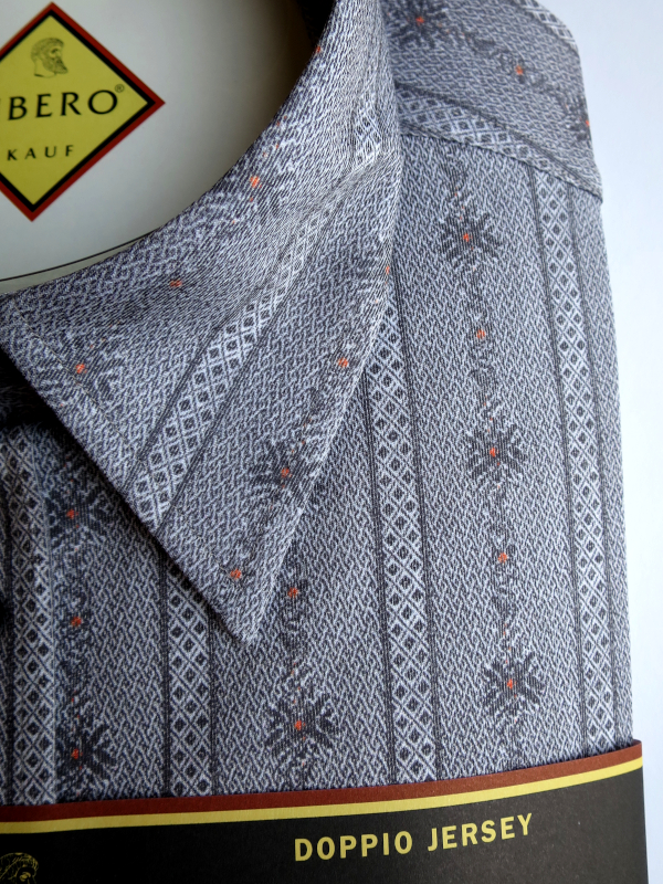 LIBERO CLASSIC Jerseyhemd silbergrau Muster